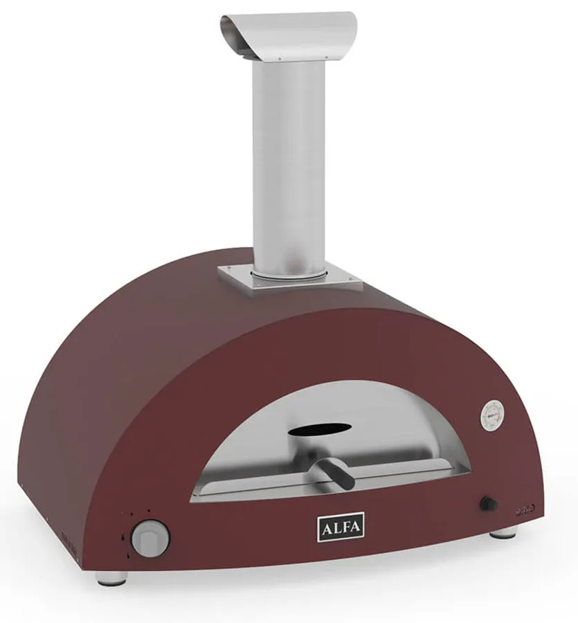 Alfa Brio Antique Red Countertop Outdoor Pizza Oven