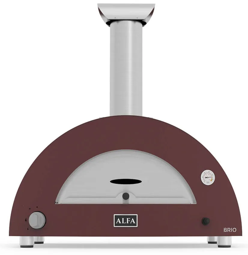 Alfa Brio Antique Red Countertop Outdoor Pizza Oven