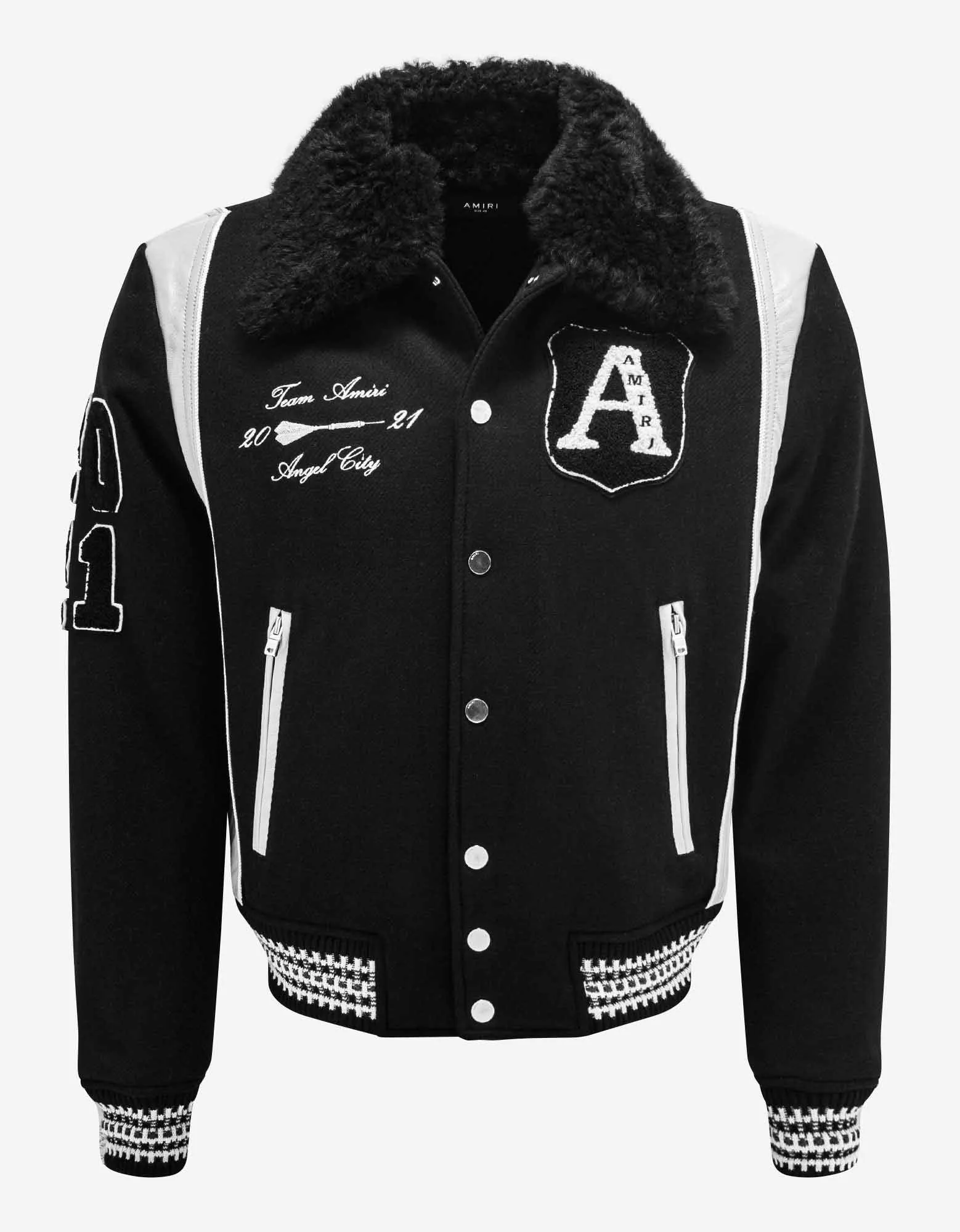 Amiri Black Always On Point Varsity Jacket