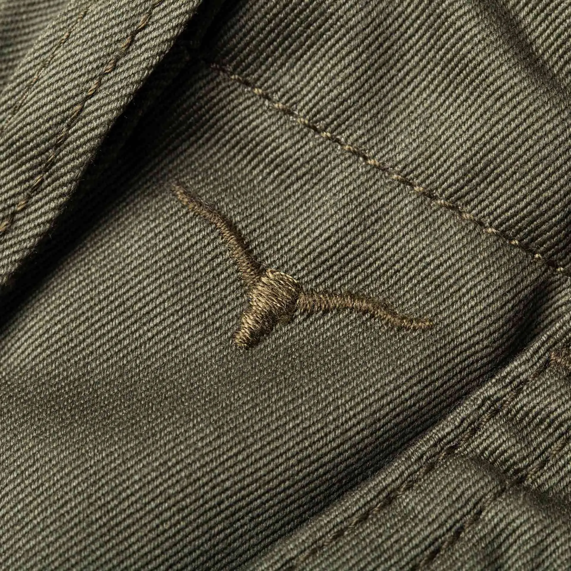 BC-04 RELAXED CHINO 8.5 oz. aged green sateen twill [CORE]