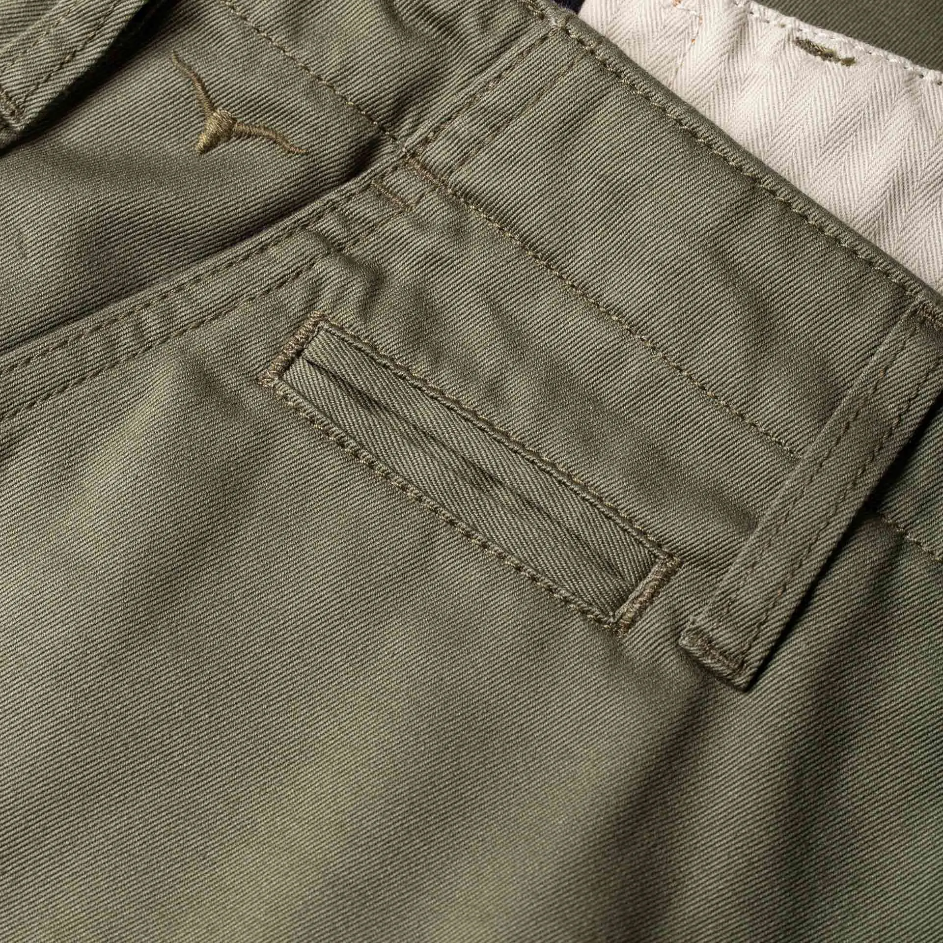 BC-04 RELAXED CHINO 8.5 oz. aged green sateen twill [CORE]