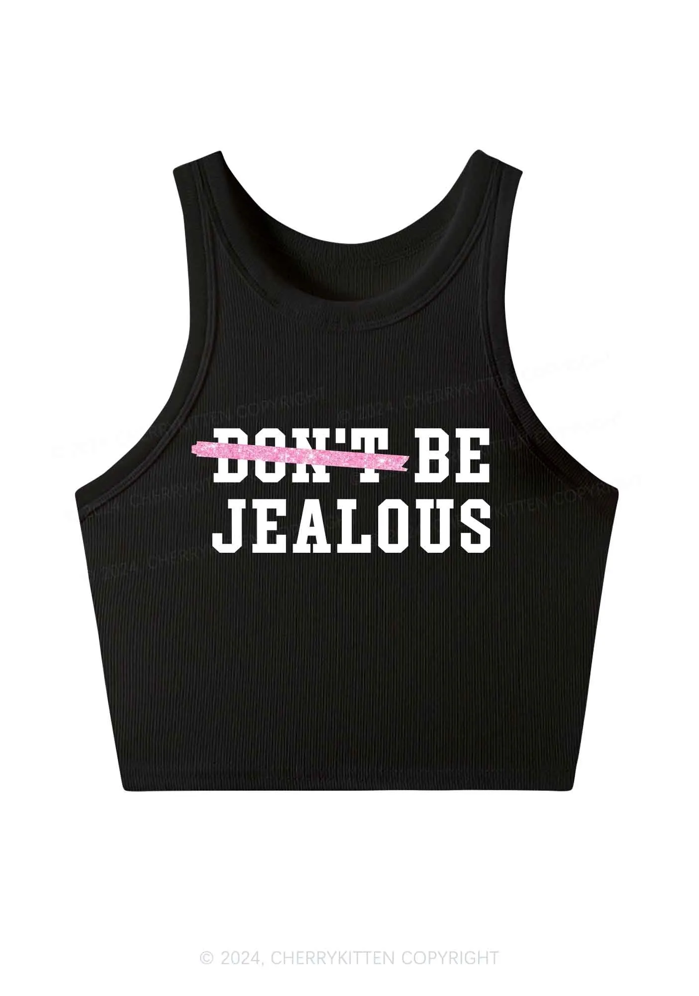 Be Jealous Y2K Crop Tank Top Cherrykitten