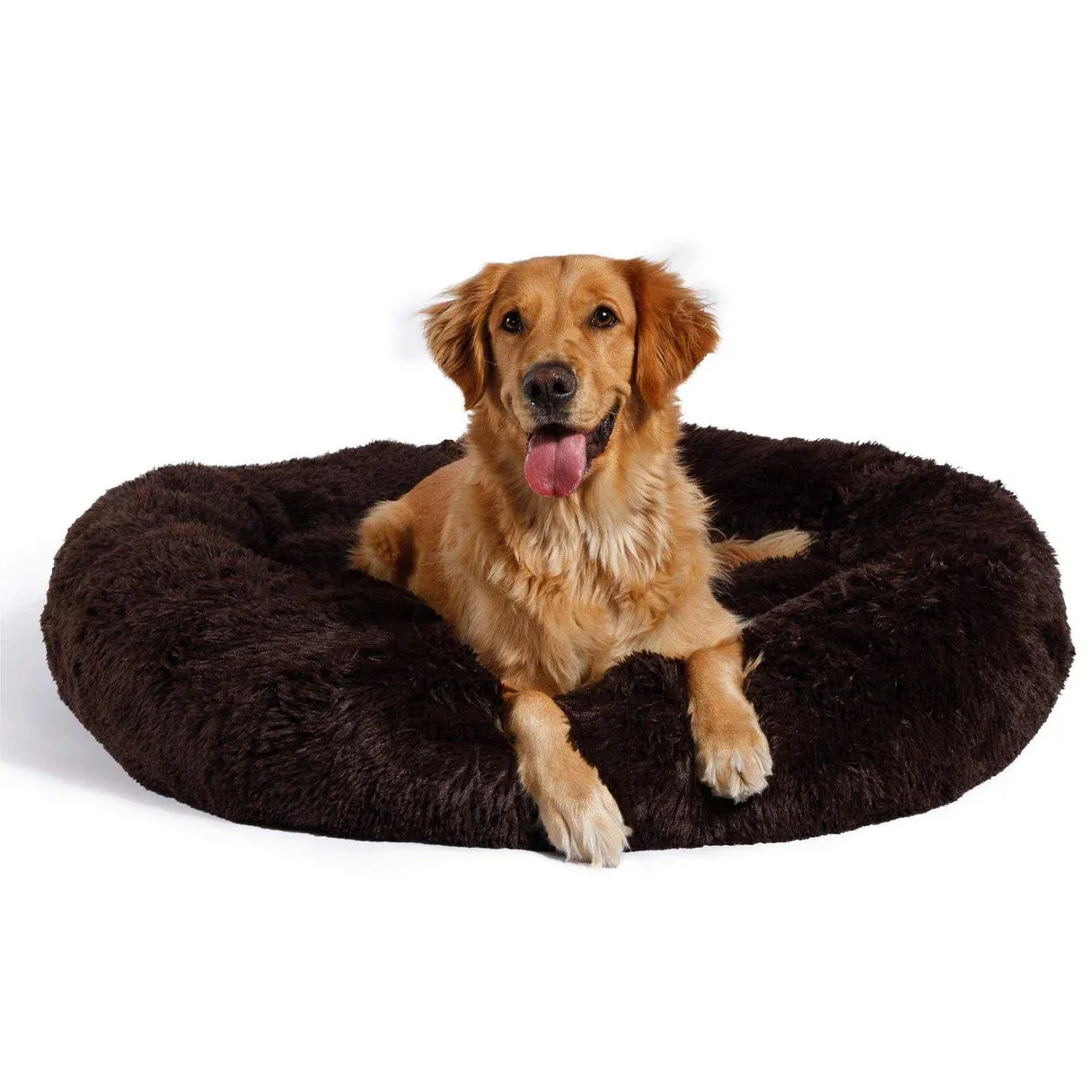 Best Friend's by Sheri - Calming Donut Dog Bed in Shag Fur