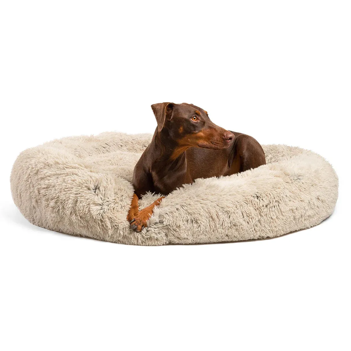 Best Friend's by Sheri - Calming Donut Dog Bed in Shag Fur