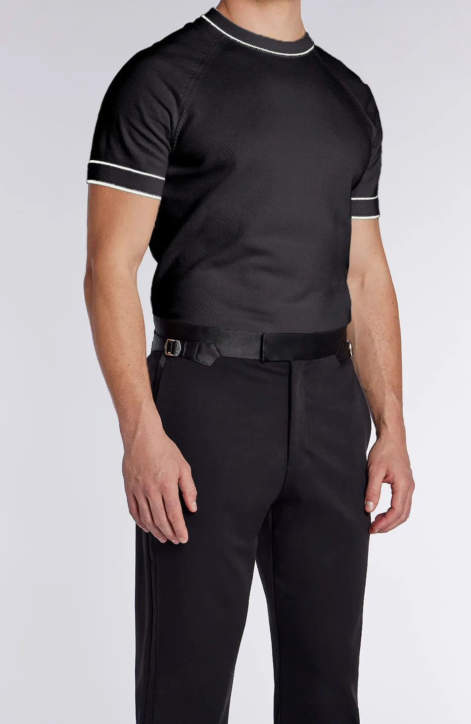 Blanton Slim Tux Chino Pants in Black