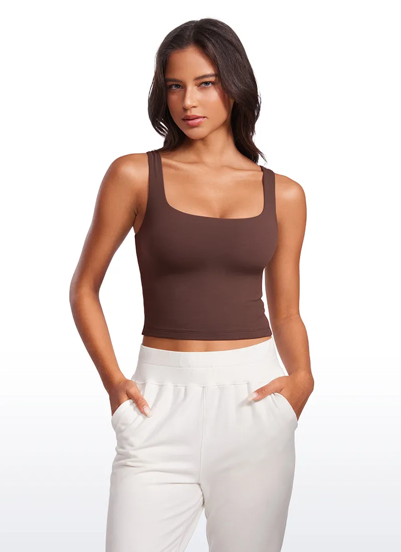 Butterluxe Double Lined Square Neck Tank Tops