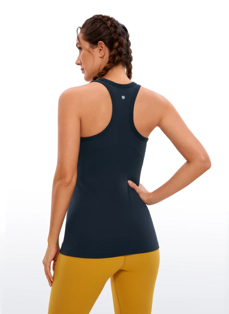 Butterluxe Hip-Length Racerback Tank High Neck