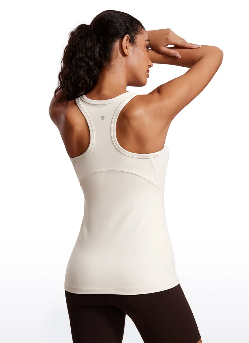 Butterluxe Hip-Length Racerback Tank High Neck