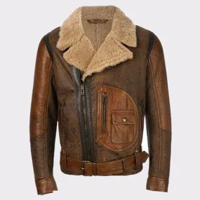 Buy Best Style Premium Quality B3 Flying Shearling Leather Bomber Jacket