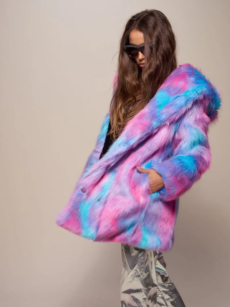 Classic Women's Faux Fur Coat | Cotton Candy Bear