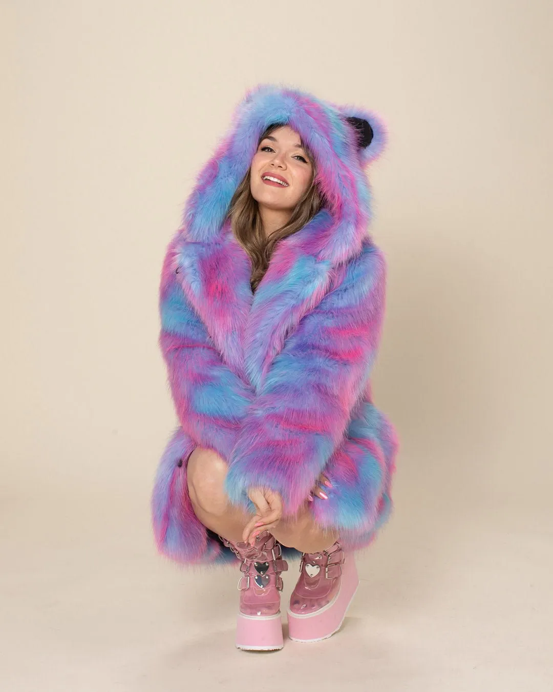 Classic Women's Faux Fur Coat | Cotton Candy Bear