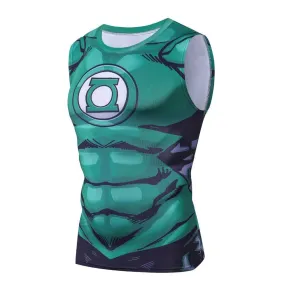 Comic Style GREEN LANTERN Compression Tank Top