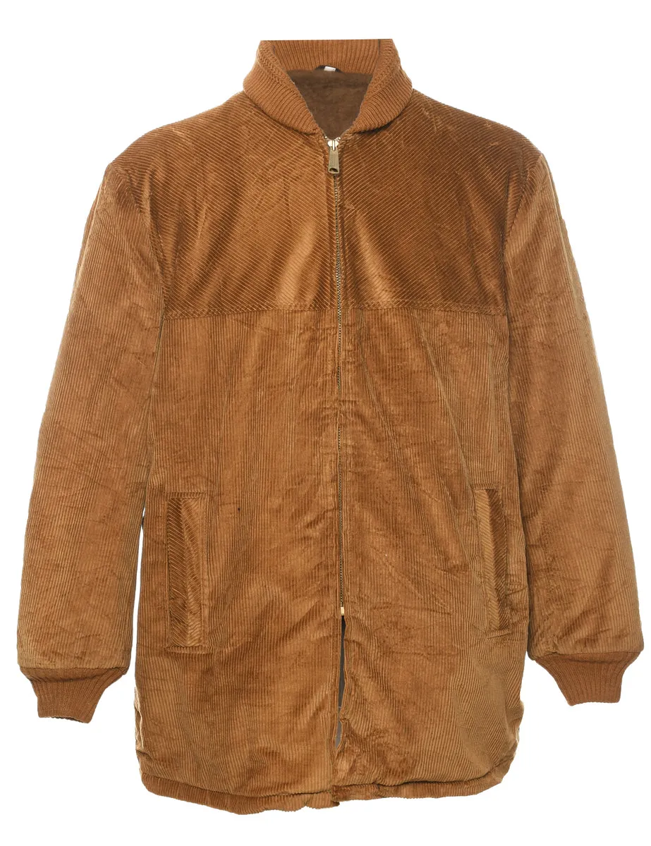 Corduroy Brown Coat - L