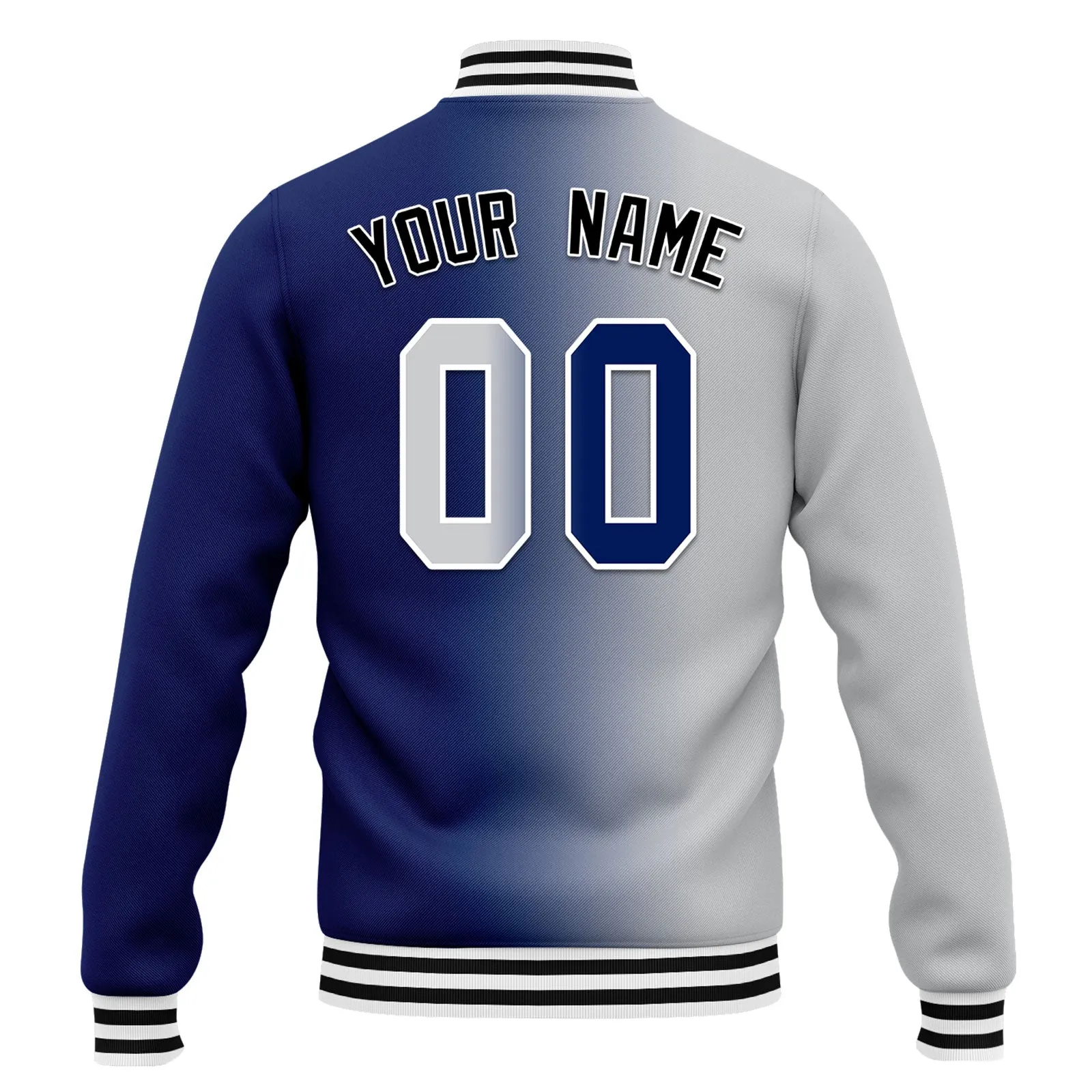 Custom Gradient Fashion Jacket Bomber Full-Snap Varsity Letterman Personalized Jacket FZ005-D028015-15