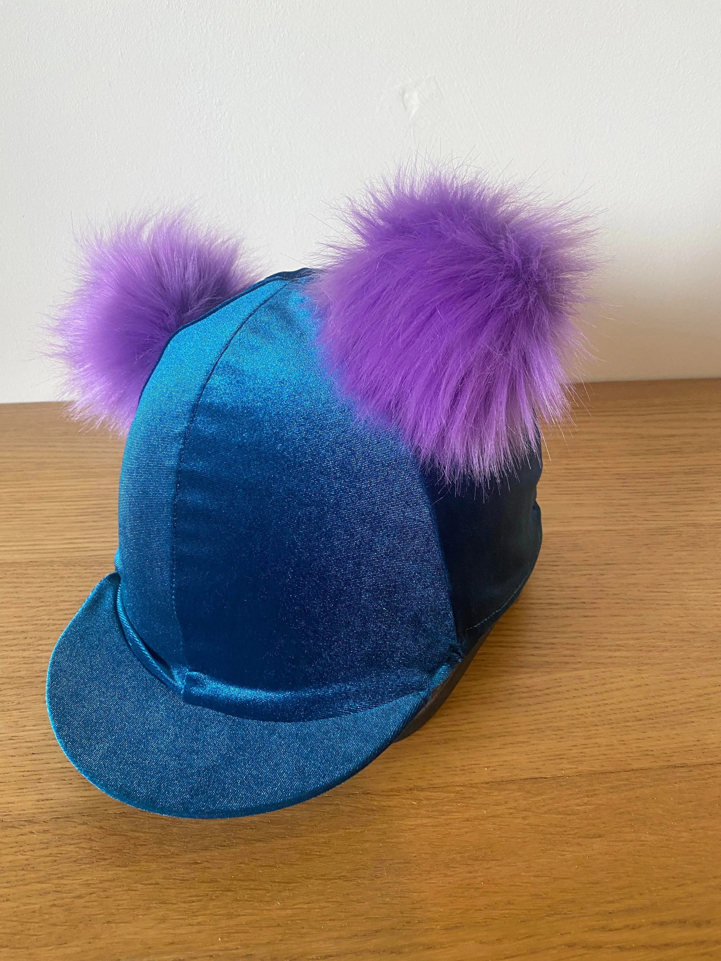 Hardy Equestrian Perton Velvet Double Pom Pom Hat Silk