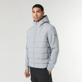 Hooded Hybrid Jacket | Ice Grey