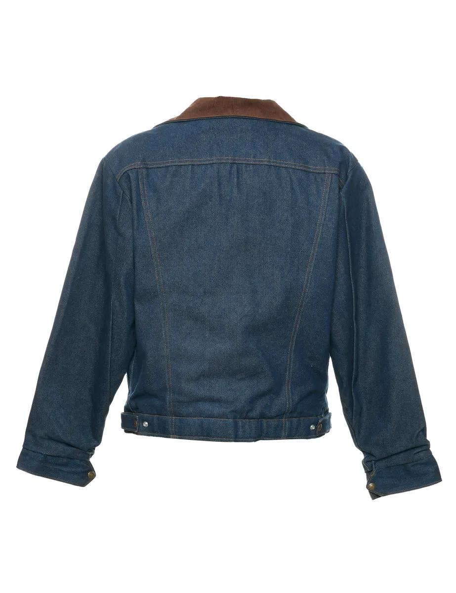 Indigo Shearling Denim Jacket - XL