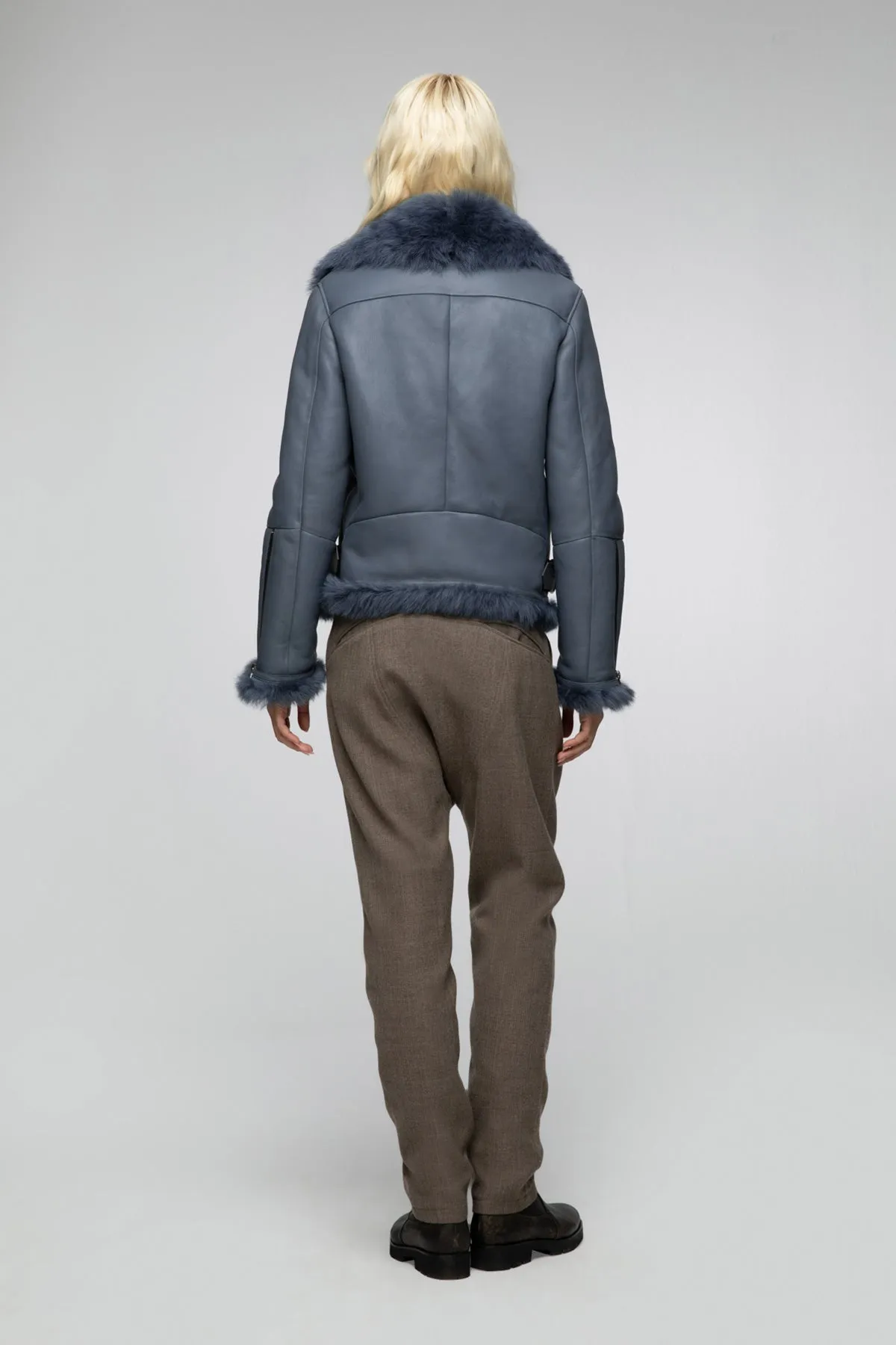 Indigo Shearling Jacket