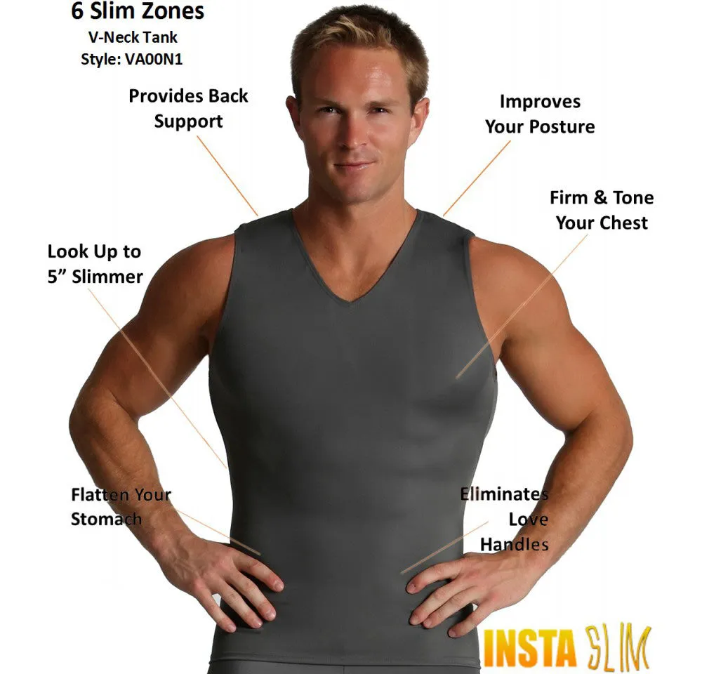 Insta Slim Activewear Compression Sleeveless V-Neck Tank VA00N1