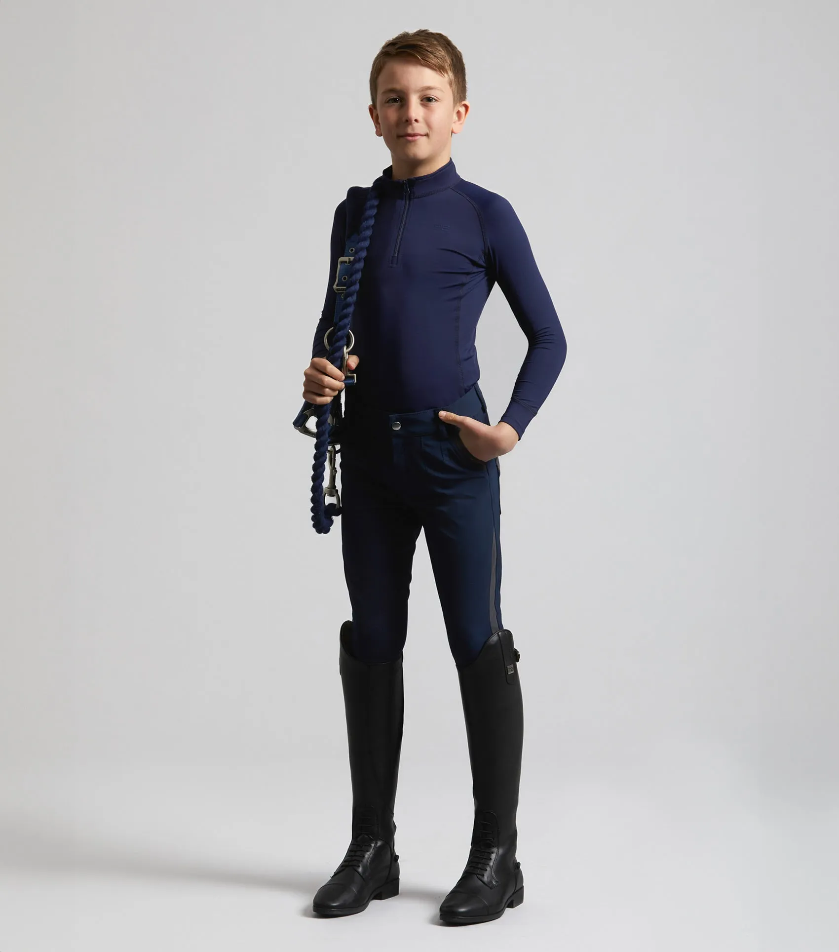 Junior Ombretta Technical Riding Top Navy