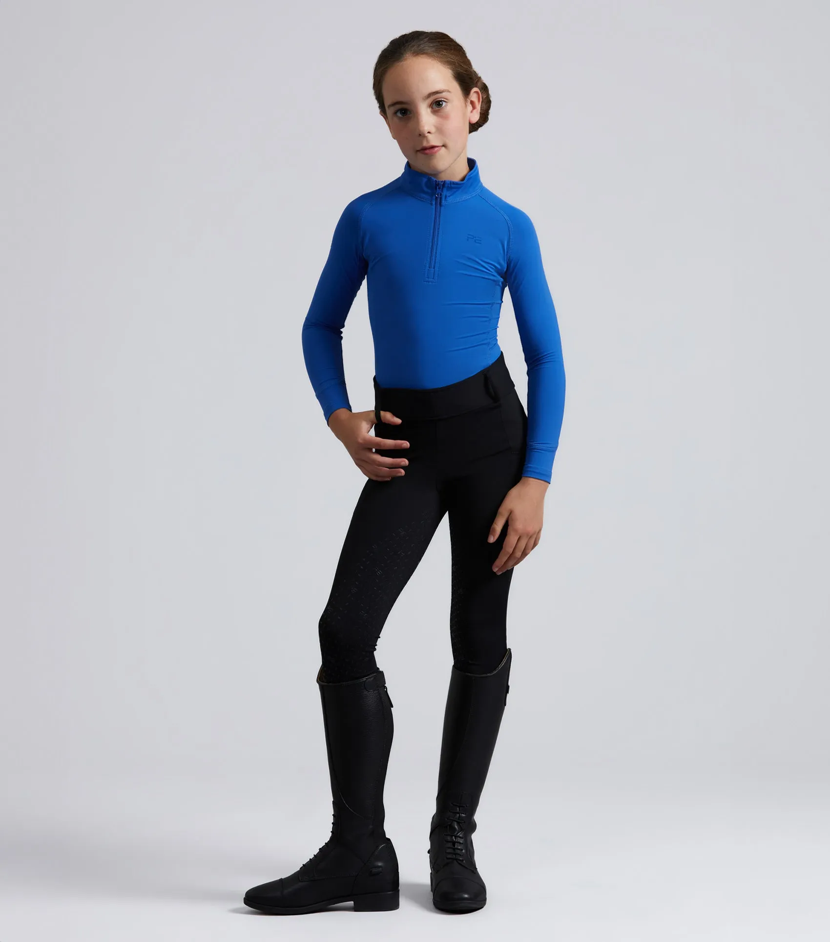 Junior Ombretta Technical Riding Top Royal Blue