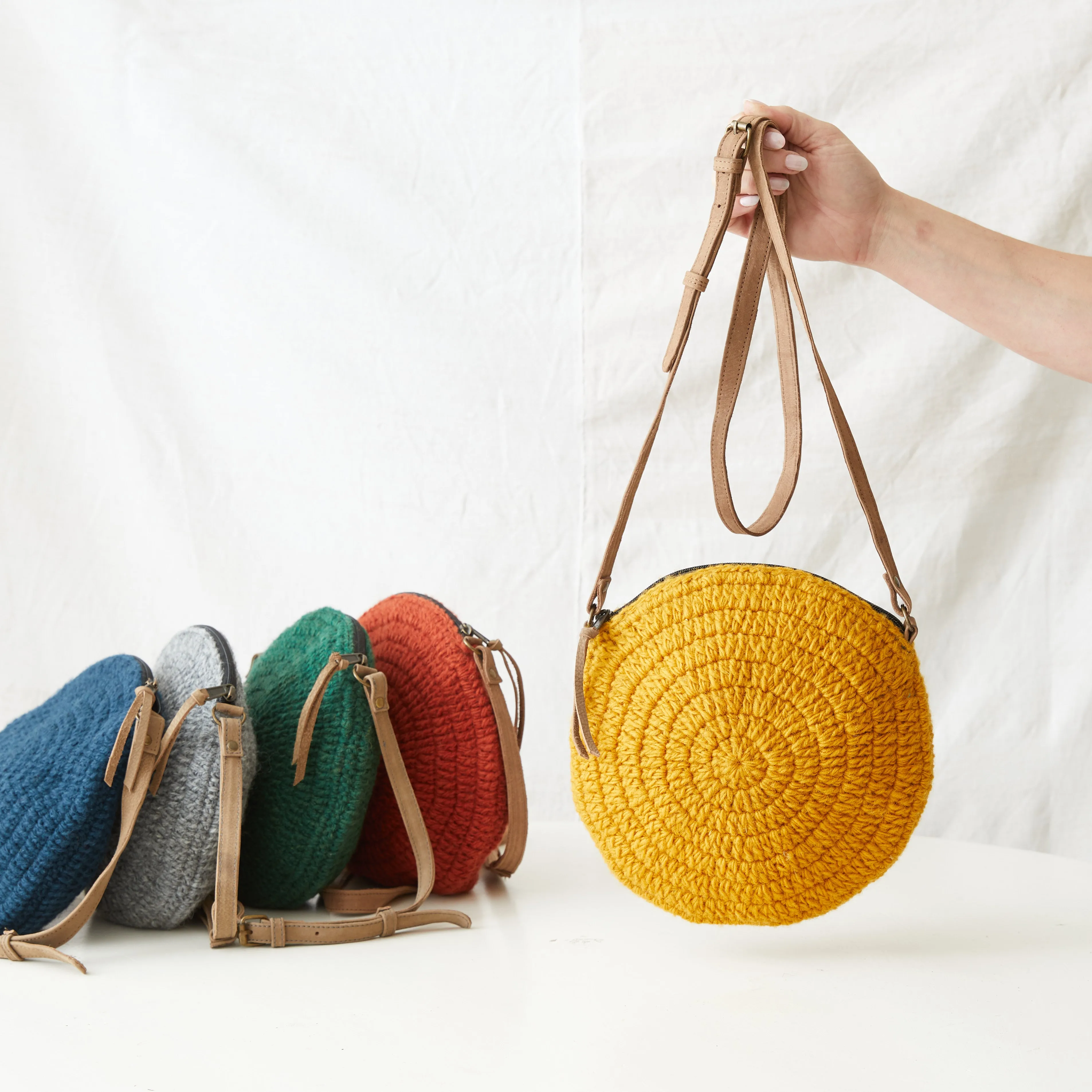 KALPA Crochet Circle Cross Body Handbag (WS)