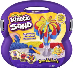 Kinetic Sand, Sandwhirlz Playset with 3 Colors of Kinetic Sand (2lbs) and Over 10 Tools, for Kids Aged 3 and up