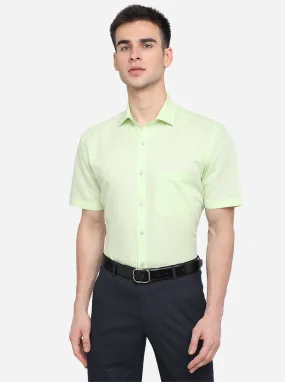 Lemon Solid Regular Fit Formal Shirt | Greenfibre