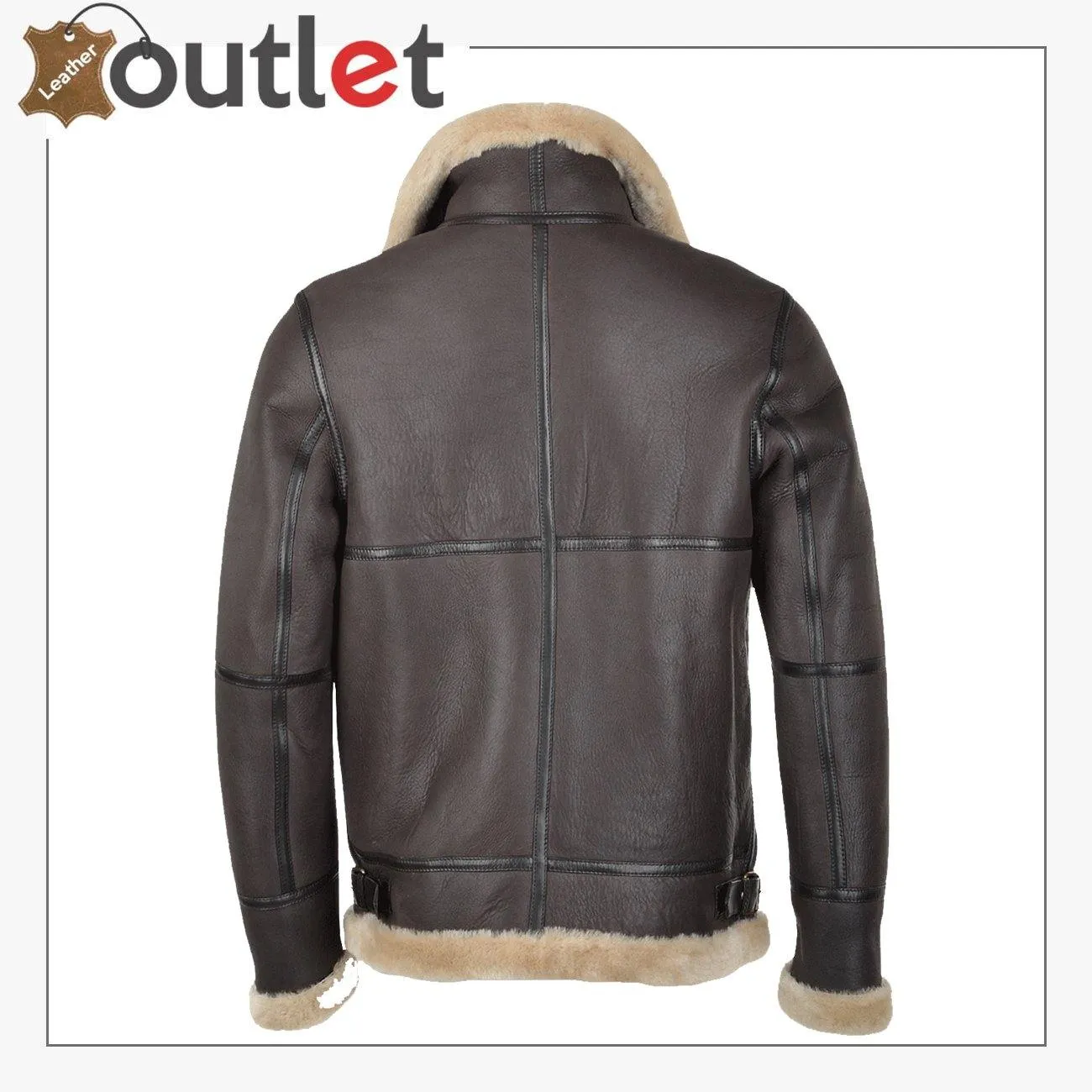 Men Dark Brown RAF Shearling Jacket