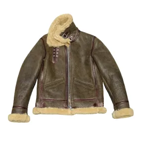 Men's Green Brown B3 Shearling Coat