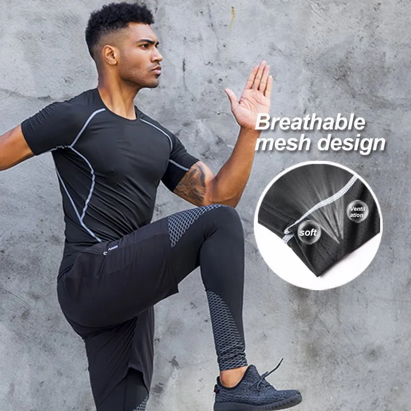 Mens Gym Tank Top - High-Quality Spandex Compression Sport Running Shirt