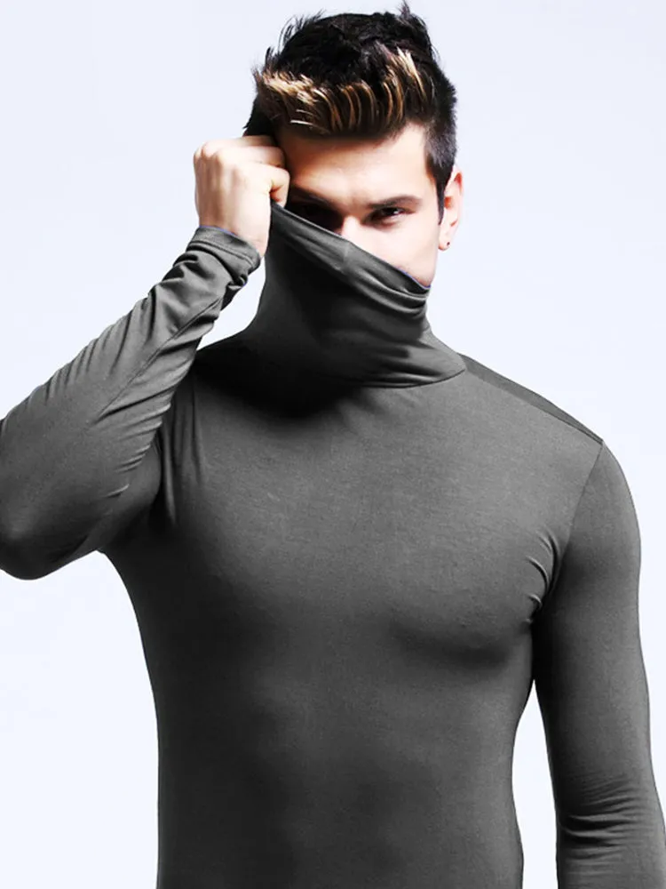 Men's Turtleneck Thermal Top Base Layer Shirts