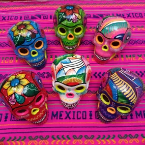 Mexican Ceramic Skulls Wholesale | Medium Sized Hand-painted Day of the Dead Decor