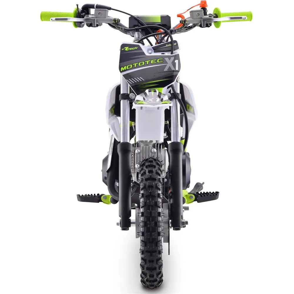 MotoTec X1 110cc 6.7HP 4 Stroke Green Gas Powered Dirt Bike