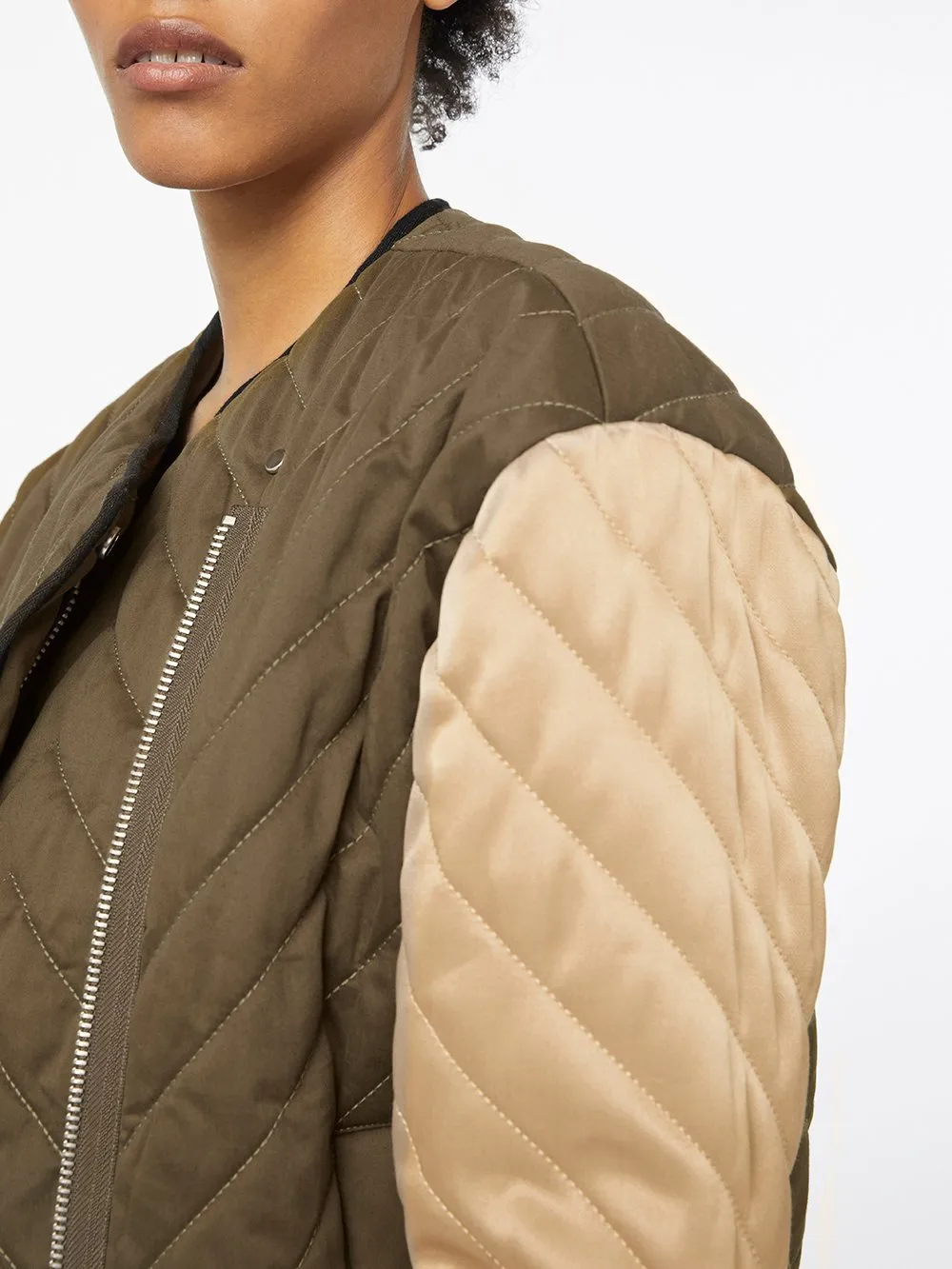 Quilted Colorblocked Jacket -- Cargo Multi