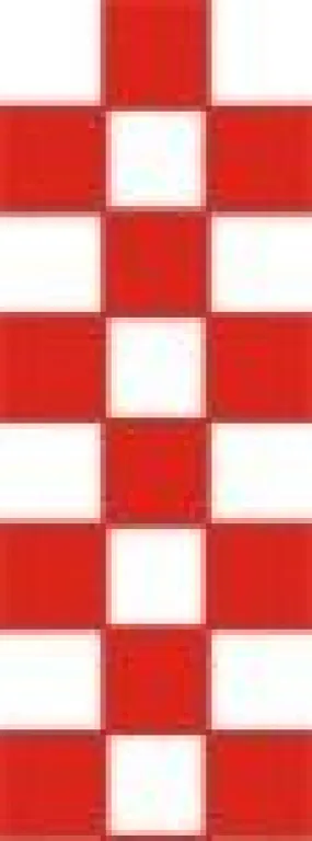 RED 17MM CHEQUERED VINYL TRANSFER