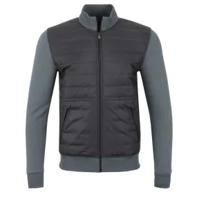 Remus Uomo Panel Zip Thru Hybrid Jacket in Dove Grey