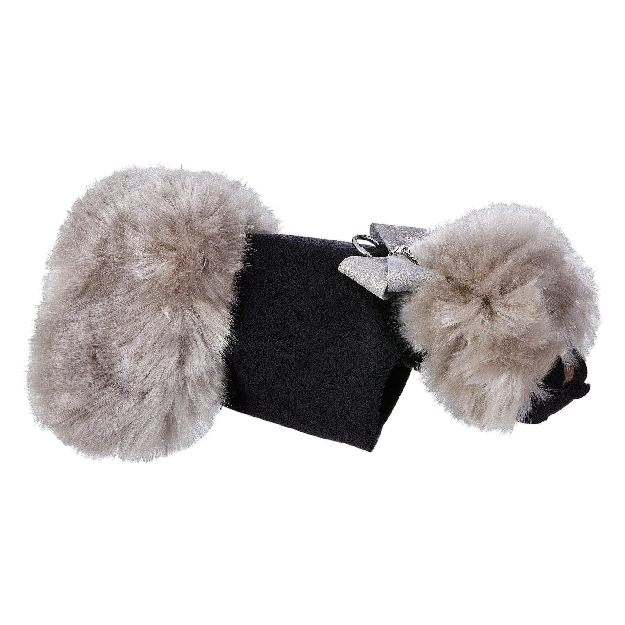 Soft Silver Fox Coat with Platinum Glitzerati Nouveau Bow