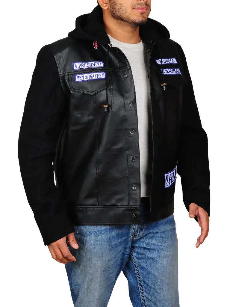 Sons of Anarchy Hooded Leather Jacket