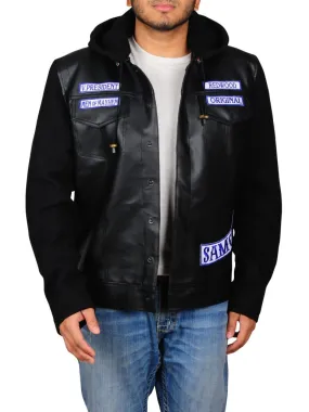 Sons of Anarchy Hooded Leather Jacket