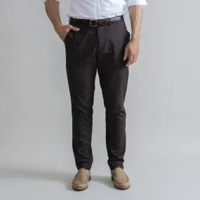 The Dark Brown Brushed Cotton Richmond Dress Chino Custom Pant