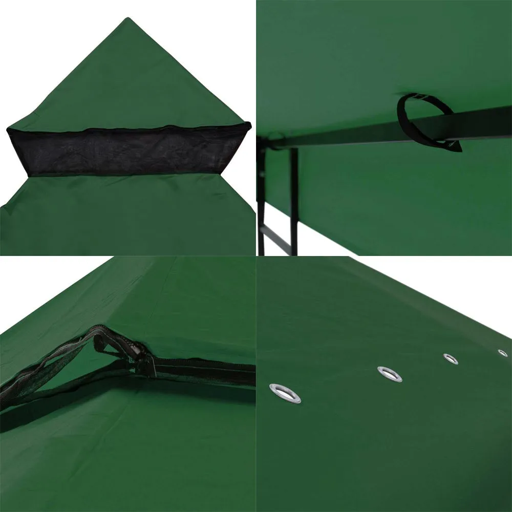 TheLAShop 10x10 ft Dual-tier Gazebo Canopy Replacement Top