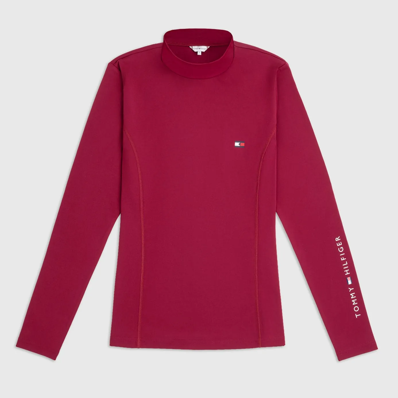 Tommy Hilfiger Virginia High Neck Base Layer - Rouge