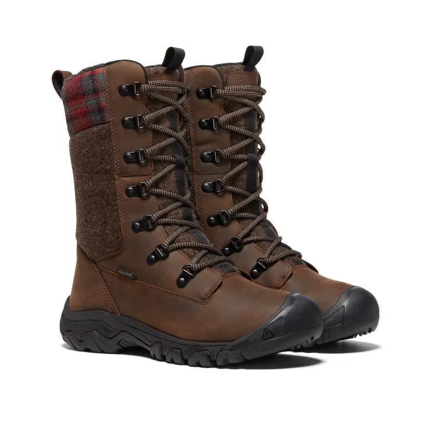 Women's Greta Tall Waterproof Boot | Brown/Red Plaid