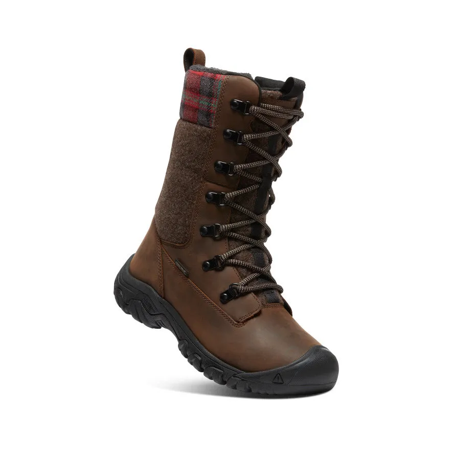 Women's Greta Tall Waterproof Boot | Brown/Red Plaid