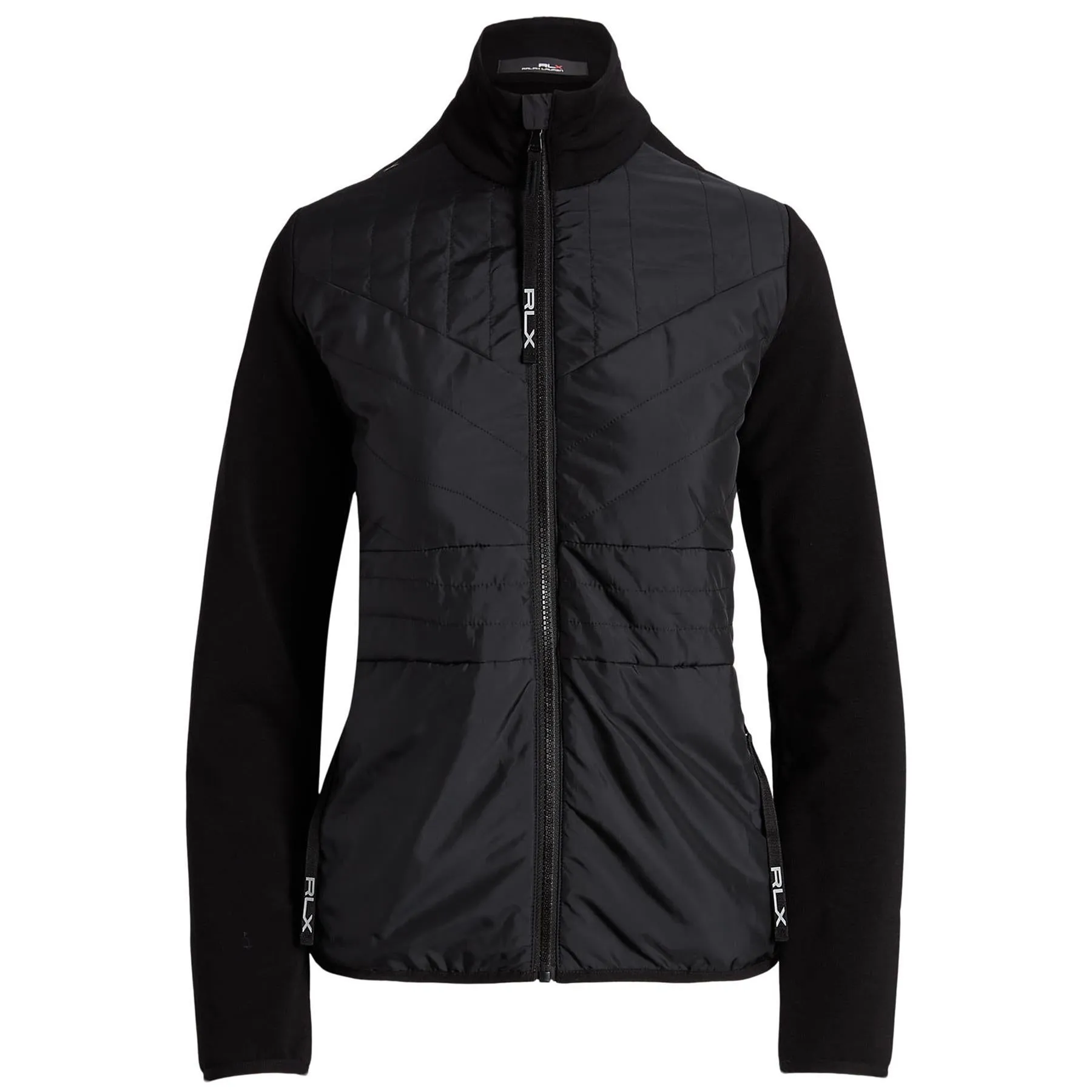 Womens Quilted Hybrid Zip-Up Jacket Polo Black - SS23