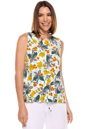 Women's St. Tropez Swing Tank Top  |  Apricot Crush Floral Paradise