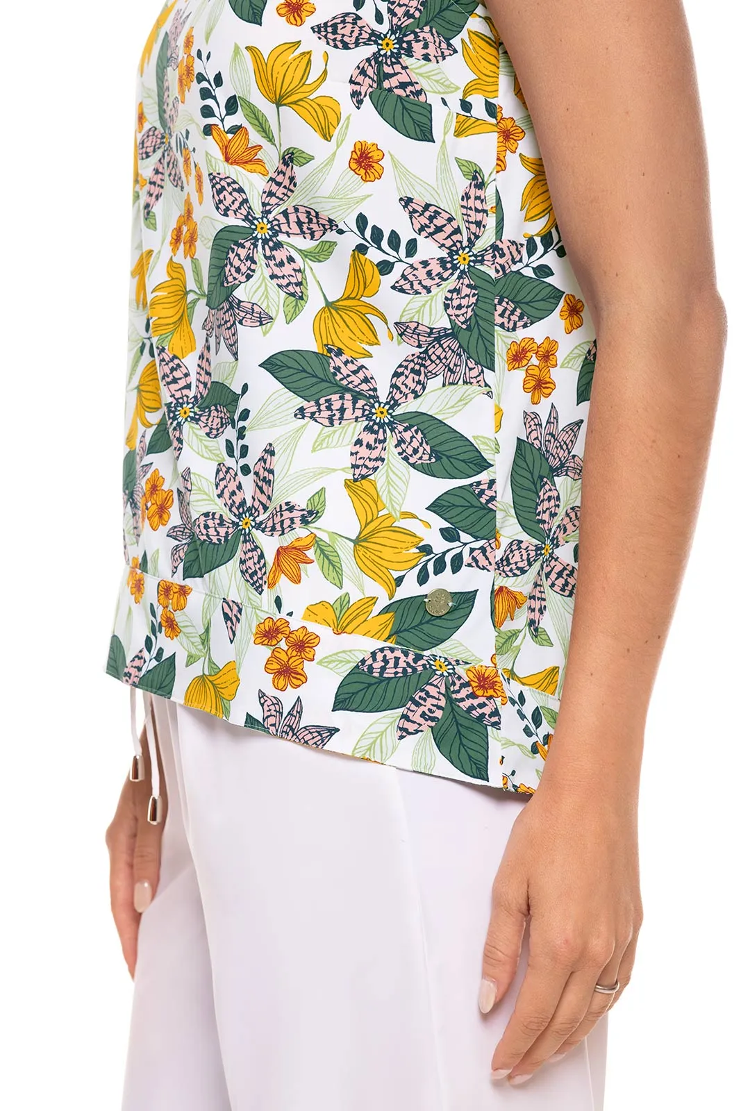 Women's St. Tropez Swing Tank Top  |  Apricot Crush Floral Paradise