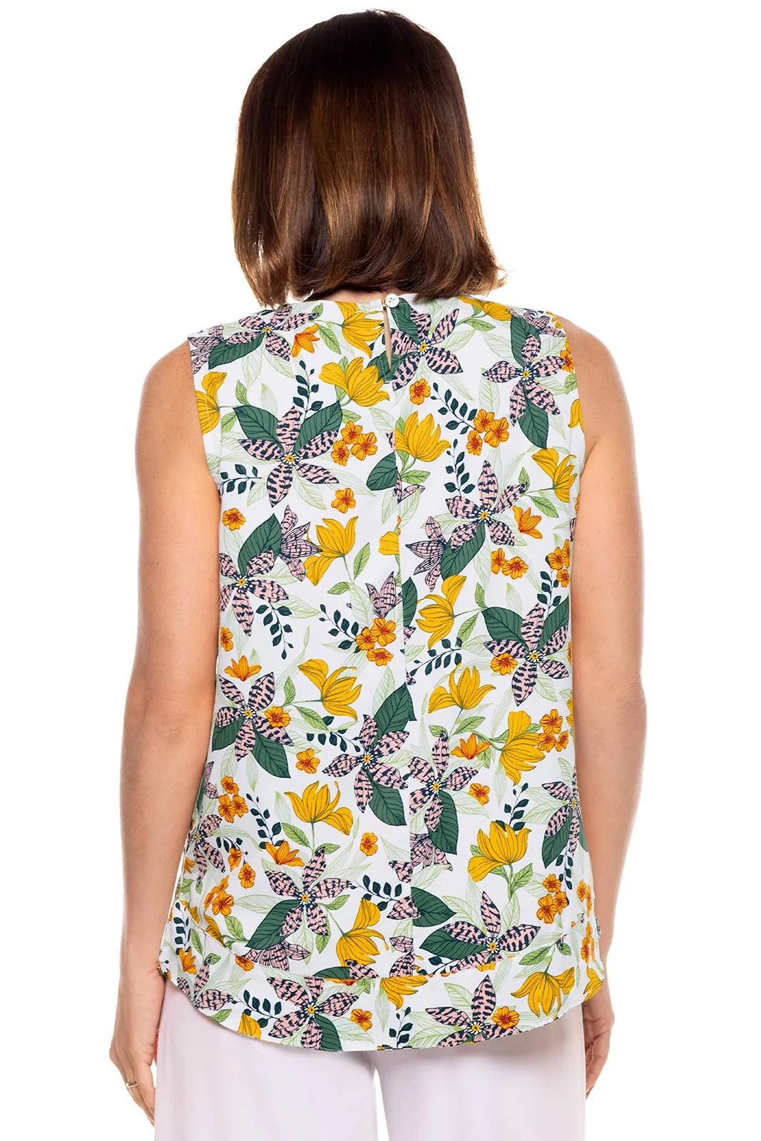 Women's St. Tropez Swing Tank Top  |  Apricot Crush Floral Paradise