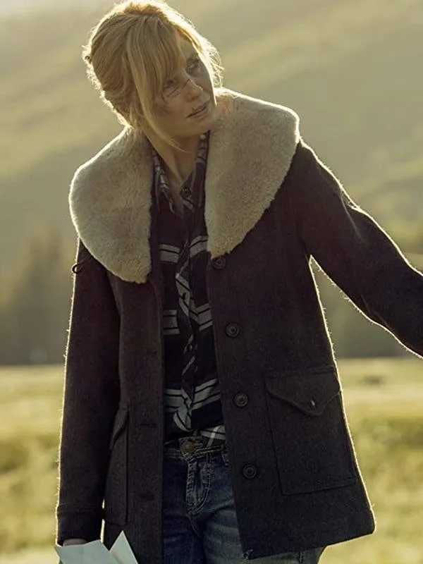 Yellowstone Beth Dutton Brown Fur Coat